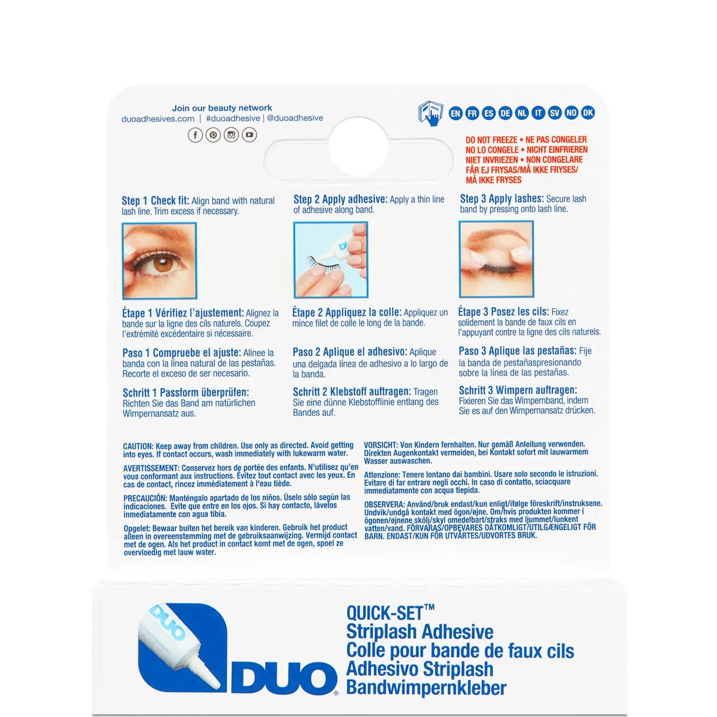 DUO Quick-Set Striplash Adhesive Clear 7g