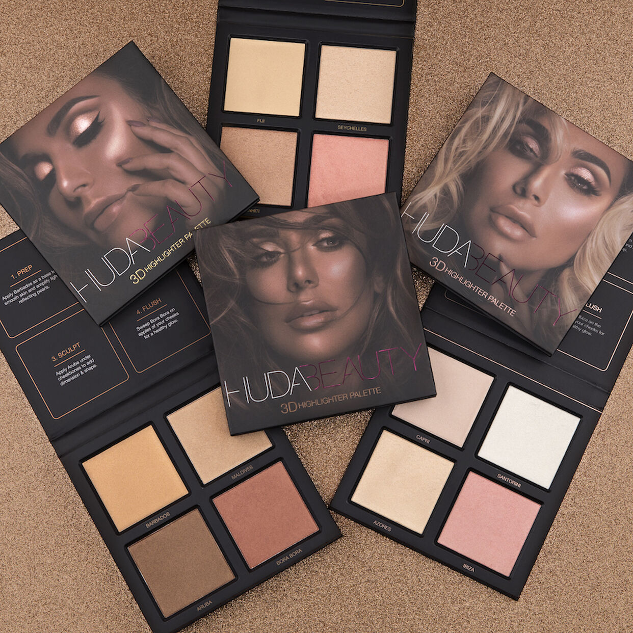 HUDA BEAUTY 3D Cream and Powder Highlighter Palette